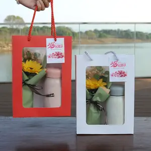 Congo Cameroon Cote D Ivoire Tanzania Nigeria souvenir gift set plastic flower with water bottle mother's day gift set