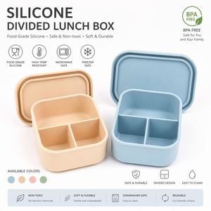 Recipiente de Silicona de Grado Alimenticio para Almuerzo, Apto para Microondas, Libre de BPA, para Niños y Adultos, Apto para Lavavajillas y Congelador - Product Image 5