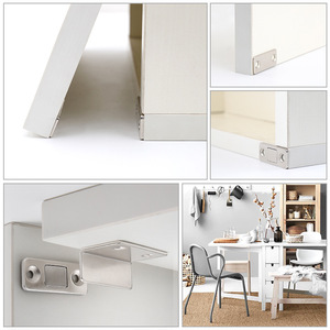 Loquet magnétique ultra fin pour porte coulissante de placard, tiroir ou armoire, fermeture invisible avec adhésif 3M, design en forme de L - Product Image 1