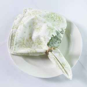Serviettes en tissu de coton personnalisées en gros, imprimées, pour les salles de banquet et les projets de restauration - Product Image 1
