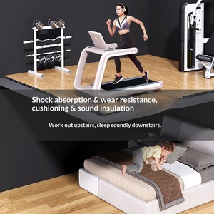 Tapis de sol en caoutchouc pour salle de sport, coussinets amortisseurs, revêtement insonorisant, tapis pour zones de force, haltères et barres, sport fonctionnel moderne - Product Image 2