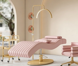 ชุดเก้าอี้เสริมสวยขนตาแบบยอดนิยม โต๊ะนวดหน้าสแตนเลสทันสมัย ปรับได้สำหรับสปาและต่อขนตา - Product Image 3