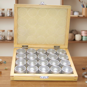 ชุดแม่พิมพ์หล่อเครื่องประดับพลาสติกทรงกลม 36 ชิ้น บรรจุในกล่องไม้ โดย SUNTOOLS/STIPL สำหรับทำเครื่องประดับ DIY - Product Image 4
