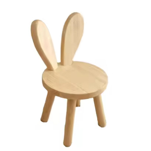 Nouvelle chaise pour tout-petits en bois massif, design mignon en forme d'oreilles de lapin, chaise de salle à manger solide pour enfants de <span class=keywords><strong>maternelle</strong></span> - Product Image 2