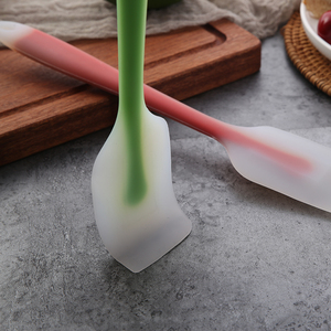 Nhỏ Màu Đỏ <span class=keywords><strong>scraper</strong></span> tích hợp Silicone thìa để nướng, bánh <span class=keywords><strong>scraper</strong></span>, nhiệt độ cao kháng trộn thìa, kem thìa - Product Image 4