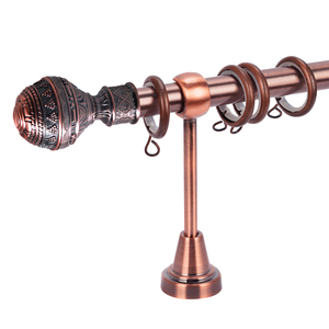 Set di Aste per <span class=keywords><strong>Tende</strong></span> Economiche in Ottone Decorativo, Tubo Rotondo in Ferro con Asta Girevole e Accessori, Set Doppio per <span class=keywords><strong>Tende</strong></span> - Product Image 5