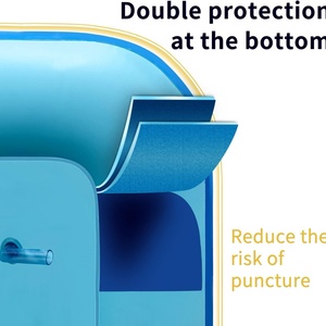 PVC Inflatable Swimming <b>Pool</b> 70*55*29 Inch Blue Color 270 Gallons for Family Kids Summer Water Party Outdoor Garden Backyard Fun - Product Image 5