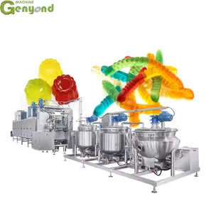 Shanghai Genyond 2024 Máquinas automáticas de llenado de gomas Gelatina Gummy Candy Depositing Line Gummy Bear Machine