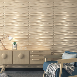 El panel de pared coloreado de la fibra del bambú <span class=keywords><strong>3D</strong></span> del Pvc - Product Image 3
