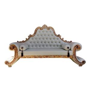 Luxury Hand-Carved Royal <b>Sofa</b> Set with Tufted Upholstery Antique <b>Gold</b> Finish Wooden Couch Handmade Bulk Product - Product Image 2
