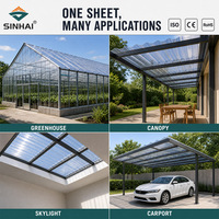 Panneau de toiture ondulé transparent en polycarbonate pour extension résidentielle, auvent de garage, balcon, abri extérieur, construction
