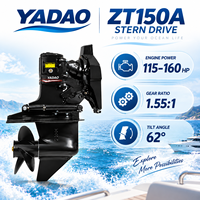 Système de propulsion marine YADAO ZT150A Stern Drive 115-160HP, rapport de transmission 1.55:1, inclinaison de 62 degrés pour yacht, bateau rapide, moteur in-bord