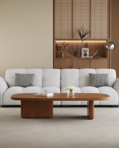 Mesa de Centro Clásica de Madera Maciza para el Hogar, Mesa de Centro de Madera para Apartamento - Product Image 4