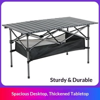 Table rectangulaire pliante, table de voyage, table à œufs, table de pique-nique portable, barbecue, acier au carbone léger, mobilier d'extérieur, plage
