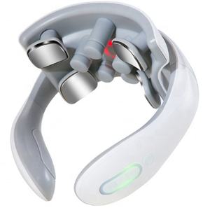 Nuevo Masajeador de Cuello Eléctrico de Pulso Recargable con Cuatro Cabezales de Masaje Inalámbrico - Product Image 1