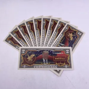 2024 vente en gros pas de monnaie recueillir Souvenirs Lot DonaldTrump US Dollar monnaie papier billet de banque à vendre