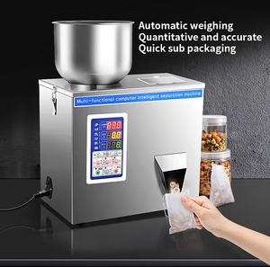 100g 200g Low Price Mini Desktop Semi-Automatic Nut Suger Coffee Salt Tea Bean Grain Seed Granule Bag Weighing Filling Machine - Product Image 3