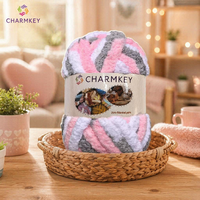 Wholesale 100% Polyester Chenille Yarn High Tenacity Colorful Fancy Yarn for Hand Knitting & Crochet Baby Crafts
