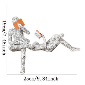 Nuovo eco-friendly soggiorno ornamenti <span class=keywords><strong>donna</strong></span> lettura polpa stampo in resina artigianato per la decorazione di natale - Product Image 4