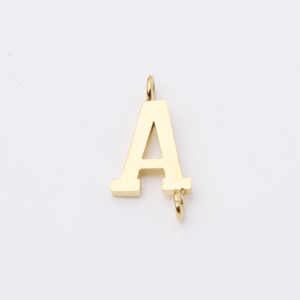 A2695 mode or argent acier inoxydable lettre charme lettre initiale 26 alphabet charme mignon pendentif pour collier bricolage - Product Image 4