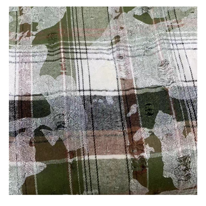 Cvc Yarn Dyed Flannel Fabric Hole Style Yarn Dyed Check Fabric Tie Die Cotton Yarn Dyed Plaid Fabric for <strong>Shirting</strong> - Product Image 2