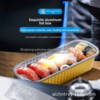 Boîte à lunch rectangulaire ALCHN en pulpe moulée avec couvercle en PET de qualité alimentaire et feuille d'aluminium, 200 ml, pour durian rôti et gâteau au four