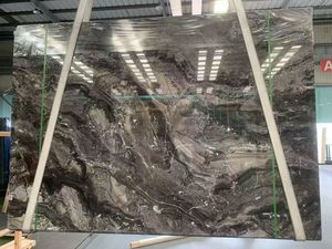 Athena แผ่นบันไดหินอ่อนธรรมชาติสีทอง, ขั้นบันไดหินหรูหราพื้นหลังหินอ่อนวิลล่าสไตล์ใหม่ - Product Image 2