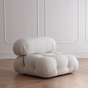French Retro Cream Teddy Velvet Modular Mid-century Luxury Combination Sofa for Small Living Room Home Decor - Product Image 4