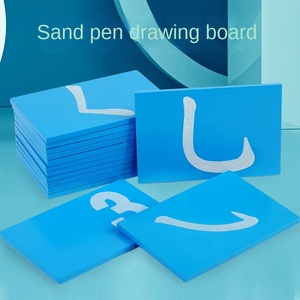 Tableau Montessori en <span class=keywords><strong>bois</strong></span> pour l'apprentissage des lettres et du ponçage, jouet éducatif pour enfants de 5 à 7 ans (14 pièces) - Product Image 2