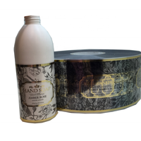 Étiquettes de bouteille de savon liquide étanche de haute qualité étiquettes de douche de corps en plastique transparent autocollant