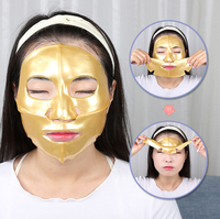Masque facial chimique LED en feuille de collagène bio-or éclaircissant, hydratant et anti-rides, marque privée