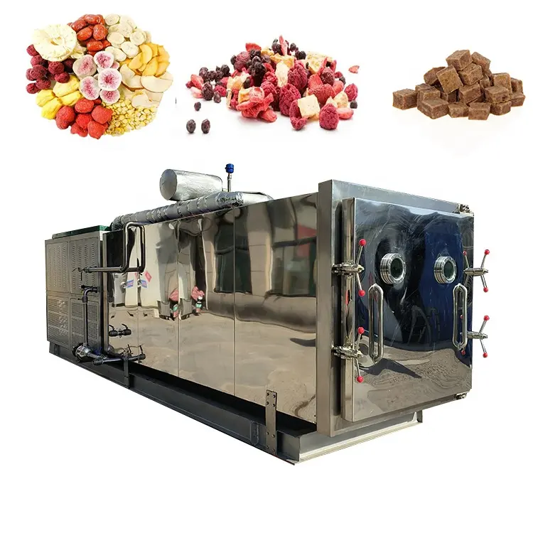 קיבולת גדולה 500 ק "ג-1200 ק" ג ליפופילייזר עבור מזון לחיות מחמד & מכונות ייבוש בהקפאה ירקות