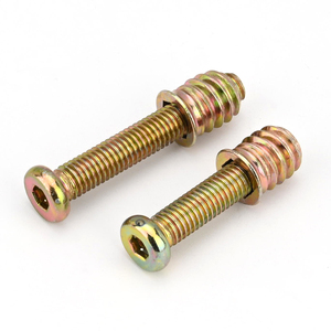 Tornillos y Tuercas para Muebles M6 M8, Cabeza Plana, Rosca Interna y Externa, Conectores para Camas, Armarios, Mesas y Sillas - Product Image 1