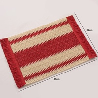 Set de table classique en corde de papier tressée, résistant à la chaleur, taille personnalisée, assorti pour les fêtes de Noël, décoratif, pour la maison et les outils à fromage