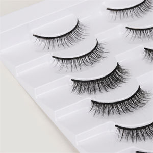 Venta al por mayor, compra a granel, etiqueta personalizada, 25Mm, 3D, 5D, Wispy, Extra largo, 5 piezas, visón Real esponjoso, tira completa de pestañas postizas - Product Image 4