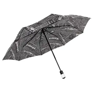 Fornitore all'ingrosso stampa completamente tre pieghevole Mini ombrello automatico di apertura ombrello automatico con scatola regalo