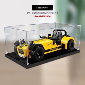 Boîte de présentation en acrylique pour voiture classique <span class=keywords><strong>Caterham</strong></span> 21307, rangement pour artisanat, couvercle transparent anti-poussière, sans impression de logo - Product Image 2