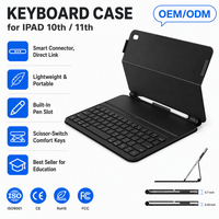 Étui Clavier pour Tablette iPad 10e et 11e Génération, Idéal pour l'École, la Salle de Classe, l'Éducation, Vente en Gros, Housse Folio Légère, Connecteur Direct PT004