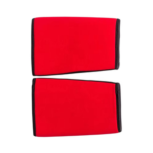 ปลอกรัดเข่าแบบนีโอพรีนสองสี สำหรับพยุงข้อต่อ ใช้สำหรับออกกำลังกาย ยกน้ำหนัก สควอท สีแดงผสมสีดำ - Product Image 4