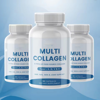 Capsules de collagène multiples, 5 types de collagène complexe, complément alimentaire pour la peau, les cheveux, les ongles et les articulations