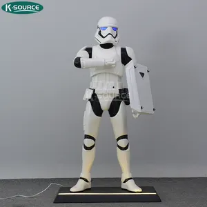Işık Stormtroopers robot eylem heykeli heykel ile yeni tasarım fiberglas