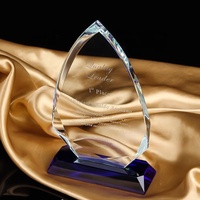 Trophée en cristal goutte d'eau gravé personnalisé, écologique, pour événements sportifs, souvenir, prix sur mesure, cadeau d'affaires en cristal
