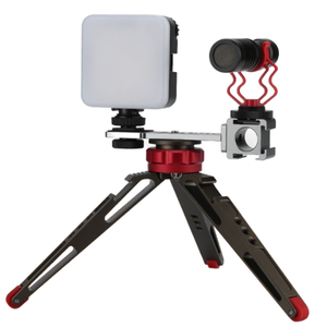 Adaptateur triple griffe froide en aluminium Poyinco, barre d'extension avec trous filetés 1/4\" et 3/8\" pour accessoires <span class=keywords><strong>Ronin</strong></span> <span class=keywords><strong>Osmo</strong></span> Mobile Zhiyun - Product Image 3