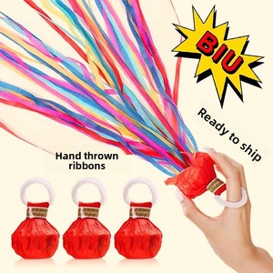 Guirnalda de Papel para Lanzar a Mano en Celebraciones de Boda, Fuegos Artificiales con Cintas de Colores, Hecha a Mano, Portátil, 8 cm - Product Image 2