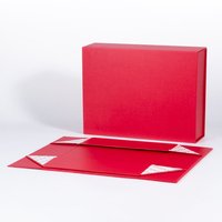 Boîtes en papier kraft rouge de luxe personnalisées pour les cadeaux de mariage, emballage en carton d'expédition avec logo imprimé personnalisé