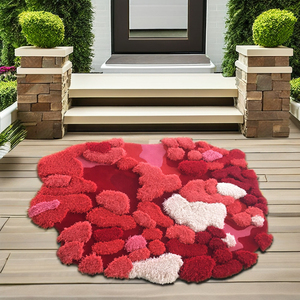 Sang Trọng Tay Tufted Len Handmade Thảm Tùy Chỉnh Thảm Vòng Acrylic Khu Vực Thảm Cho Lối Trang Trí Sàn Biệt Thự - Product Image 6