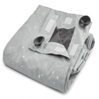 Guardería portátil niños bebé Blackout luz bloqueo cortinas persiana en gris Blackout Shades para dormitorio ventanas