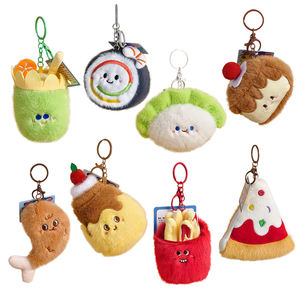 Mini jouets alimentaires en peluche Hamburger Hot Dog frites <span class=keywords><strong>poulet</strong></span> <span class=keywords><strong>cuisse</strong></span> pain porte-clés pour fête anniversaire cadeaux sac à dos accessoires - Product Image 3