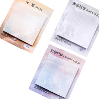 Carré belle planète Notes mémo détachable et collant peinture à l'huile notes autocollantes 30 notes pour N fois