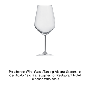 Vaso Degustaz Allegra de 49 cl con Certificación CE, Vaso Pasabahce de 10 cl, Altura 22 cm, Diámetro 8.3 cm - Product Image 2